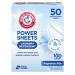 Arm & Hammer Power Sheets Laundry Detergent Fragrance Free 50ct 50 loads