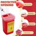 1 Quart Red Sharps Container - Small Portable Needle Disposal Bins for Home & Office Use (10 Pack) - Buy Online on GoSupps.com