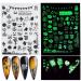 3D Luminous Halloween Nail Stickers - Self Adhesive Nail Art Decals for Halloween Designs - 6 Sheets - Buy Online on GoSupps.com