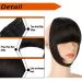 French Bangs Hair Clip Extension - Natural Full Front Neat Bangs with Temples - Dark Brown (Pack of 1) - Buy Online on GoSupps.com