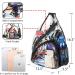 HULISEN Clear PVC Sling Stadium Backpack - Black | Adjustable Strap | Stadium Approved - Buy Online on GoSupps.com