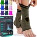 Modvel Foot & Ankle Brace Socks for Sprained Ankle Compression Sleeve - Ankle Support for Women & Men - Tendonitis & Arthritis Ankle Brace Sports Running Torn Ligaments & Women E Copper Large