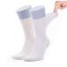 BAMBOOVEN Men s Diabetic Premium Bamboo Super Thin Odor Free & Breathable Calf Socks Crew Socks (2 Pack) 8-11 Beige-gray