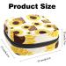 MUOOUM Geometry Leopard Sunflowers Sanitary Napkin Storage Bag - Portable Menstrual Cup Pouch - Buy Online on GoSupps.com