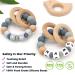 Customizable Personalized Name Wooden Rattle Rings for Baby - Organic Beech Wood Teething Toy (GreyW) - Buy Online on GoSupps.com