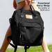 KeaBabies Waterproof Diaper Bag Backpack - Trendy Black | Multi-Function Baby Travel Bag - Buy Online on GoSupps.com