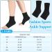 2 Pairs Women's Compression Ankle Sleeve 20-30mmHg - Open Toe Swelling Relief, Arch Support, Pain Relief - Men's Heel Socks - Black/Nude (Medium) - Buy Online on GoSupps.com
