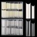 480PCS Extra Long C Curve Nail Tips XL, 2 Packs Natural and Clear Nail Tips for Acrylic Nails Professional Set, 12 Sizes Straight Tapered Square Press on False Nail Tips for Nail Art Salon Home DIY 480PCS C Curve Nail Tips