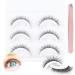 3 Pairs Self-Adhesive Eyelashes Reusable False Eyelashes with Tweezers No Glue Needed Natural Look Like Lash Extensions Waterproof Glueless Eyelashes