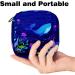 Eco-Friendly Menstruation Pad Bag with Zipper | Underwater Blue Whale Design | Stylish Napkin & Tampon Storage for Women & Girls - Buy Online on GoSupps.com