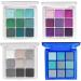 URQT 4 Pack/Set Eyeshadow Palette Set - Rich Colors Eye Makeup Kit Black Blue Green Purple Eyeshadow Shades Natural Nude Matte Shimmer Glitter Naked Eye Shadow Pallete Set Multicolor