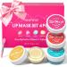 4 Pack Lip Mask Set Hydrating Lip Mask Overnight - Berry Grape Mint Vanilla Flavors Lip Sleeping Mask Nourish Lip Balm with Vitamin C & Shea Butter | Dry Lips Care Gift