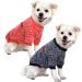 Hualisiji dog sweater Small dog chihuahua sweater dogs hoodie dogs sweatshirt elasticity The fabric is pretty comfortable to wear soft and warm (red+navy blue m) 2PCs red+navy blue m