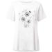 Dandelion Print Sequin Top - Women's Loose Short Sleeve Shirt in Stylish Solid Color - Buy Online on GoSupps.com