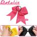 4pcs Large Cheer Bows Elastic Hair Tie Bands, Grosgrain Ribbon Ponytail Holder for Teen Girls - Yellow/Black/White/Pink - Buy Online on GoSupps.com