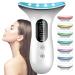 Face and Neck Massager 7 Color Light Mode RedLight Therapy Facial Skin Care Tools for Daily Beauty Anti-Aging Face Massager Wand Improve Firm Tightening and Smooth (White)