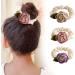 amangul Vintage Flower Hair Scrunchies Thick Updo Oversized Scrunchies Elegant -Hair Rope Scrunchy Women Ponytail Holder(Orange) - Buy Online on GoSupps.com
