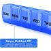 Small Pill Organizer 7 Day 2 Pack - Travel Friendly Weekly Vitamin Case (Blue) - 2pc - Buy Online on GoSupps.com