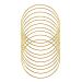 SUNTQ Macrame Hoops Ring for Dream Catcher Metal Crafts Round Brass Plated 4inch(Gold Pack of 10) Gold 4 inch*10pc