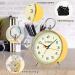 Tenock Retro Alarm Clock - Silent Loud for Deep Sleepers Night Light & Snooze Battery Operated Radiation-Free Yellow - Ideal for Bedroom & Living Room - Buy Online on GoSupps.com