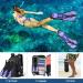 Joyfulife Adjustable Open Heel Swim Fins - Purple L/XL (Adult US Size 9-13) - Buy Online on GoSupps.com