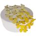 Pre-cut yellow butterflies edible rice/wafer paper cupcake cake dessert topper birthday party wedding baby shower children's party decorations (yellow)