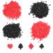 CHGCRAFT 160G 4 styles Playing cards polymer clay slice handmade polymer clay cabochons nail art decoration accessories for nail art diy craft phone case black+red