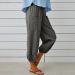 KAAUSE Women's Linen Cropped Work Pants - Dark Gray, X-Large - Buy Online on GoSupps.com