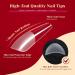 Rosalind 264 PCS Ballerina Long Soft Gel Nail Tips - No-File Full Cover Acrylic False Nails with Box | 12 Sizes for Perfect Fit - Buy Online on GoSupps.com