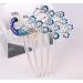 Blue Peacock Rhinestone Wedding Bridal Hair Comb Accessory - Buy Online on GoSupps.com