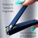 Navy Large Nail Clippers with Comfort Hold Design and Non-Slip Grip - Stainless Steel Toenail and Fingernail Cutter for Men and Women with Arthritis or Unsteady Hands - Buy Online on GoSupps.com