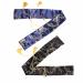 FLURSAILE 2pcs Sword Bag 51inch Synthetic Silk Katana Bag Sword Cover Carrying Case For Samurai Swords Plum Blossom Black & Blue