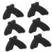 6 Pairs Back of Heel Protectors Cushion Grip Heel Blisters Pads Shoe Filler Heel Pads for Shoes That are Too Big Ankle Protector for Shoes 4d Gasket Invisible Knitted Fabric Black 9.5X3.5cm