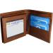 BMF Men's Original Bi-fold Embroidered Brown Genuine Leather Wallet - Tall Version in Brown - Buy Online on GoSupps.com