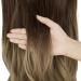 OMGREAET Brown Ombre Wavy Curly Halo Hair Extensions - Light Brown to Light Blonde - 20 Inch - Heat Friendly Fiber - No Clip - Buy Online on GoSupps.com