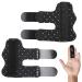 JdXun 2 pieces of finger splints finger protection schnapfinger rail adjustable reusable finger finger rail fingering for broken fingers & osteoarthritis pain relief (black)