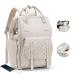 Baby casual diaper backpack winding bag large waterproof diaper bags backpack baby bag multifunctional for mom and dad a2 beige