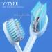 2Pcs Foldable Travel Toothbrushes with Built-in Toothpaste Container - Soft Bristles, Ideal for Travel, Camping, Business Trip - Blue & White - Buy Online on GoSupps.com
