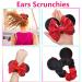 Sparkly Minnie Mouse Ear Scrunchies - 6 Pack Velvet Hair Scrunchies - Buy Online on GoSupps.com