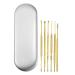 VOCOSTE 6Pcs Stainless Steel Ear Cleansing Tool Set Ear Cleaner Ear Care Set with Storage Case Bronze Gold Tone