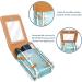Stylish Leather Lipstick Case with Mirror - Mini Lip Gloss Organizer | Bird in the Forest Design - Buy Online on GoSupps.com