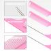 9 Pcs Hair Braiding Tools Set - Rat Tail Comb, Dual Edge Brush, Magnetic Wrist Pin Cushion, Alligator Hair Clips (Pink) - Buy Online on GoSupps.com