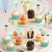 Cheereveal 24 Pieces Ice Cream Cupcake Toppers 6 Shapes Blue Ice Cream Cupcake Picks Hawaii/Sweet Summer Theme Baby Shower Birthday Party Cake Decorations Supplies - Buy Online on GoSupps.com