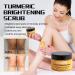 Turmeric Brightening Scrub - Natural Exfoliating Sea Salt Body Scrub for Dark Inner Thighs Bikini Area & Underarms - Smooth Melanin Skin - Buy Online on GoSupps.com