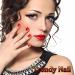 Orange & Gold Glitter Striped Almond Press-on Nails - 24Pcs | Full Cover Acrylic False Nails for Women & Girls - Buy Online on GoSupps.com