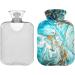 NAANLE Blue Ocean Marble Hot Water Bottle with Cover | 2L Heat Bottle for Pain Relief & Warmth - Perfect for Back Hand Foot & Neck Therapy - Buy Online on GoSupps.com