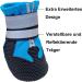 LEEKO Waterproof Dog Shoes - Paw Protection Boots for Medium Dogs | 4-Piece Set with Reflective Straps & Velcro Fasteners | Ideal for Outdoor Snow & Rain L Blue - Buy Online on GoSupps.com