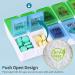 FINPAC Weekly Pill Organizer Travel Case - 7 Day AM/PM Medicine Container with Emergency Card - Emerald Green - Buy Online on GoSupps.com