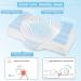 Orthopedic Memory Foam Neck Pillow for Side Sleepers - Cooling Pillowcase, Pain Relief - White & Blue - Buy Online on GoSupps.com