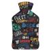 Basketball Hot Water Bottle With Cover Plush Bed Bottle Hand Warmer For Adults And Children 26.5X15.3cm